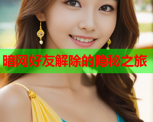 暗网好友解除的隐秘之旅